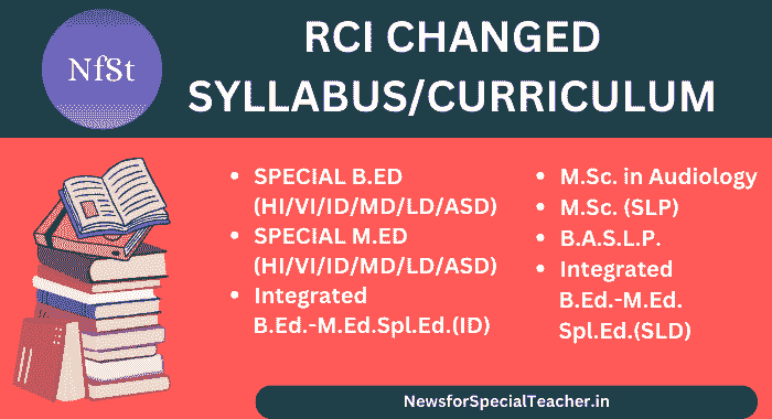 RCI changes the syllabus of Special B.Ed and M.Ed
