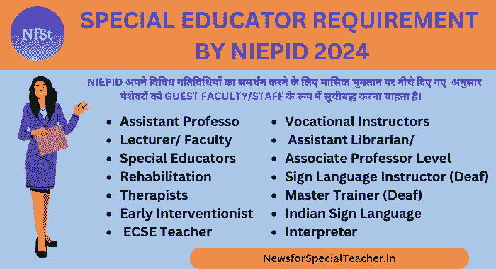 SPECIAL EDUCATOR REQUIREMENT BY NIEPID 2024